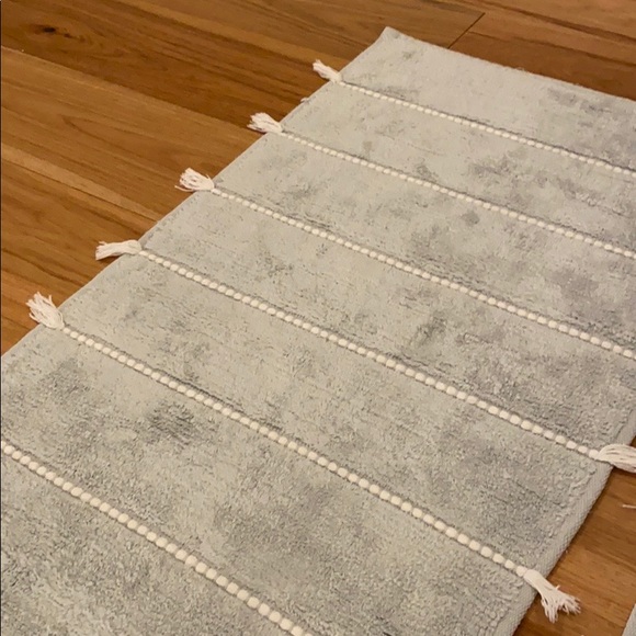(2) Organic Tassel Stripe Bath Mats From West Elm - Picture 5 of 12